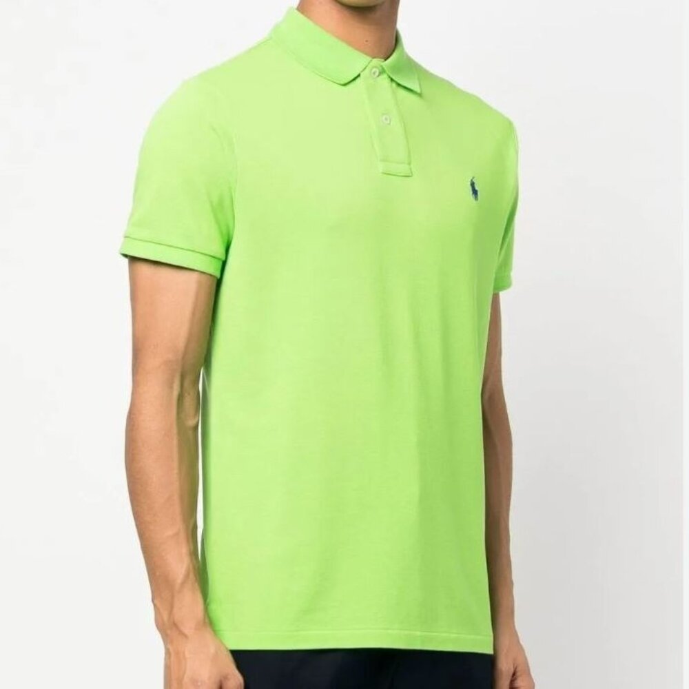 Polo Ralph Lauren Men’s | 100% Cotton Piqué Custom Fit Polo in Neon Green | XL